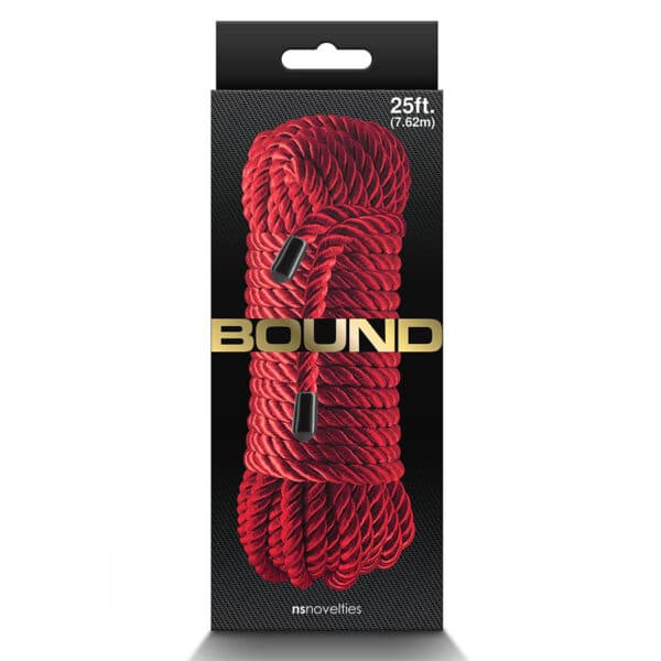 Bound rødt bondage tau
