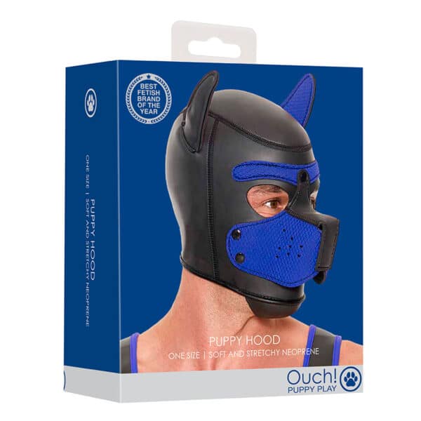 Dog mask blue